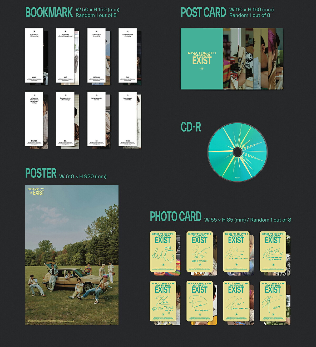 EXO エクソ EXIST / 7TH FULL ALBUM (Photo Book Ver.)