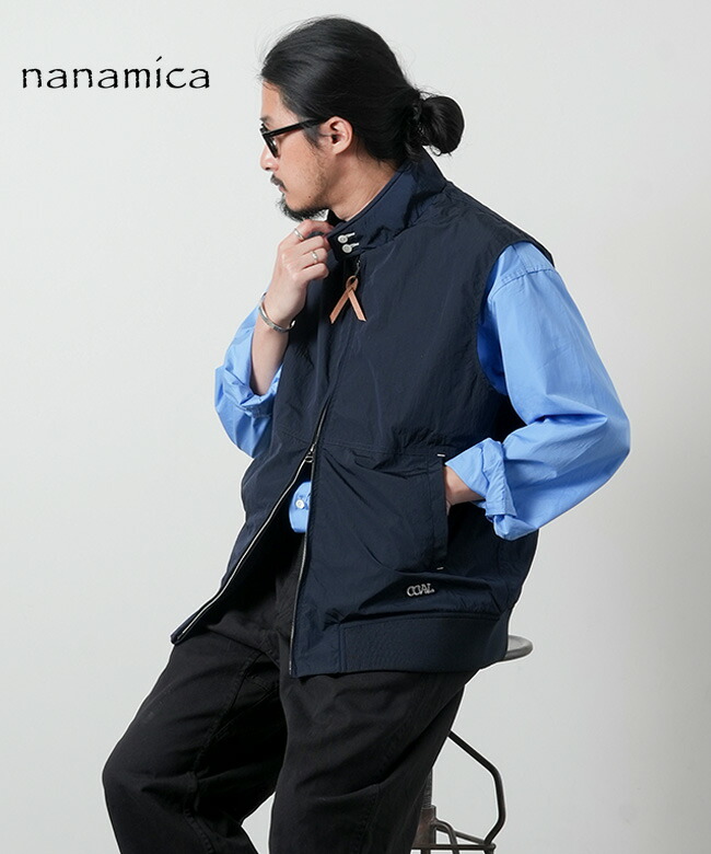 SUAS412]nanamica(ナナミカ) Zip Up Wind Vest ジップアップウィンド