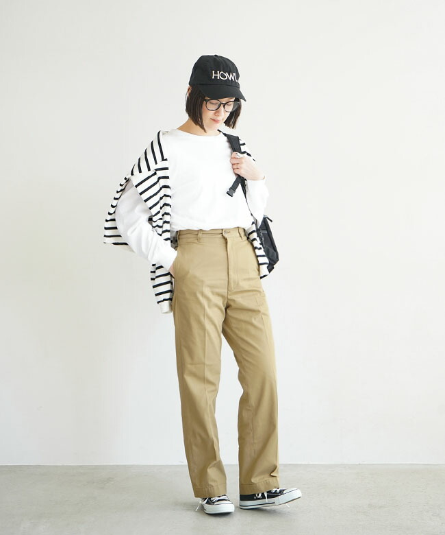 23MMSPA07]THE SHINZONE(ザ シンゾーン)WASHED HIGH WAIST CHINO