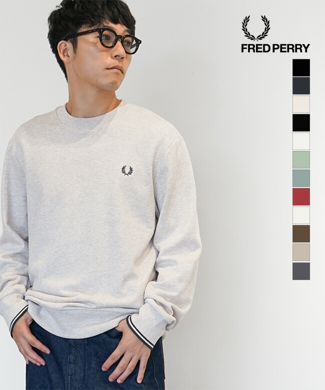 M7535]FRED PERRY(フレッドペリー) Crew Neck Sweatshirt クルーネック