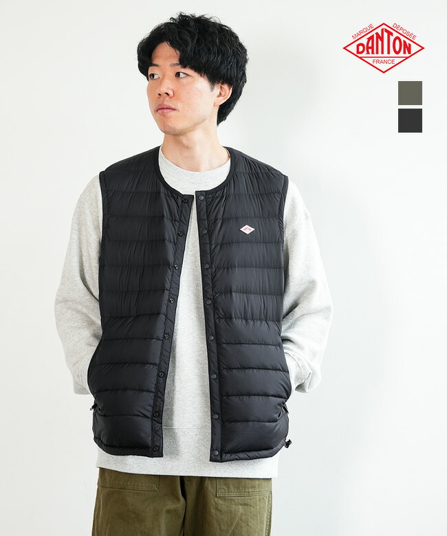 ◇[DT-A0026RRT]DANTON(ダントン) INNNER DOWN CREWNECK VEST インナー