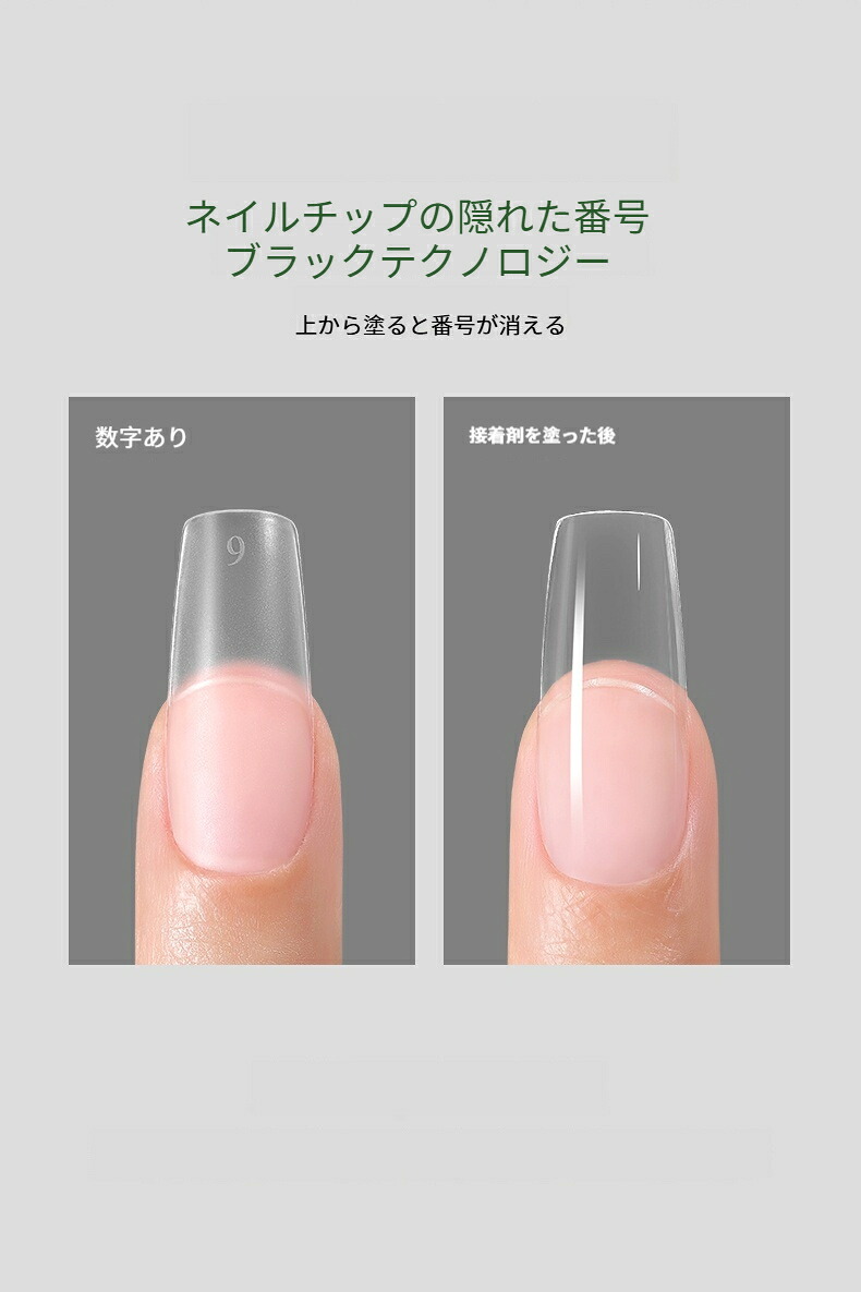 楽天市場】MJXS ネイルチップ クリア 約360枚入り 選べる6種類 チップ