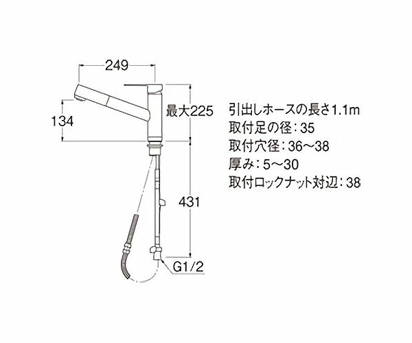 ユアサプライムス.com｜SANEI ワンホールシングルレバースプレー混合栓