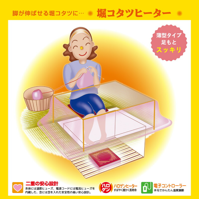 ユアサプライムス.com｜メトロ電気工業 掘りごたつ用ヒーター MH-604RE