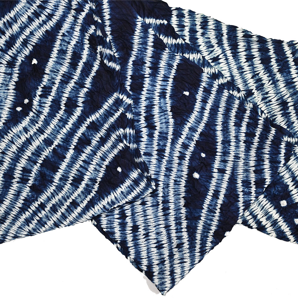 本藍染め 藍染め 浴衣 有松絞り つゆくさの有松鳴海絞り浴衣：つゆくさ