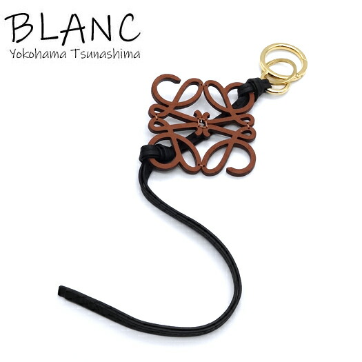 楽天市場】ロエベ アナグラム チャーム カーフレザー タン ブラック