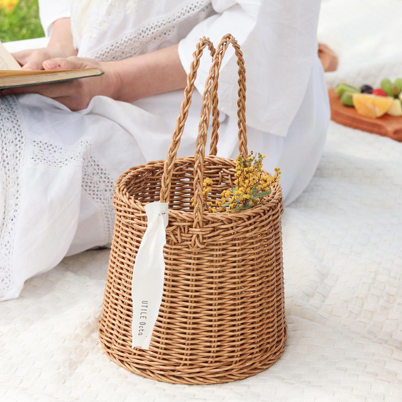 楽天市場】【公式】かごバッグ ハンドバッグ ラウンドバッグ ハンドル