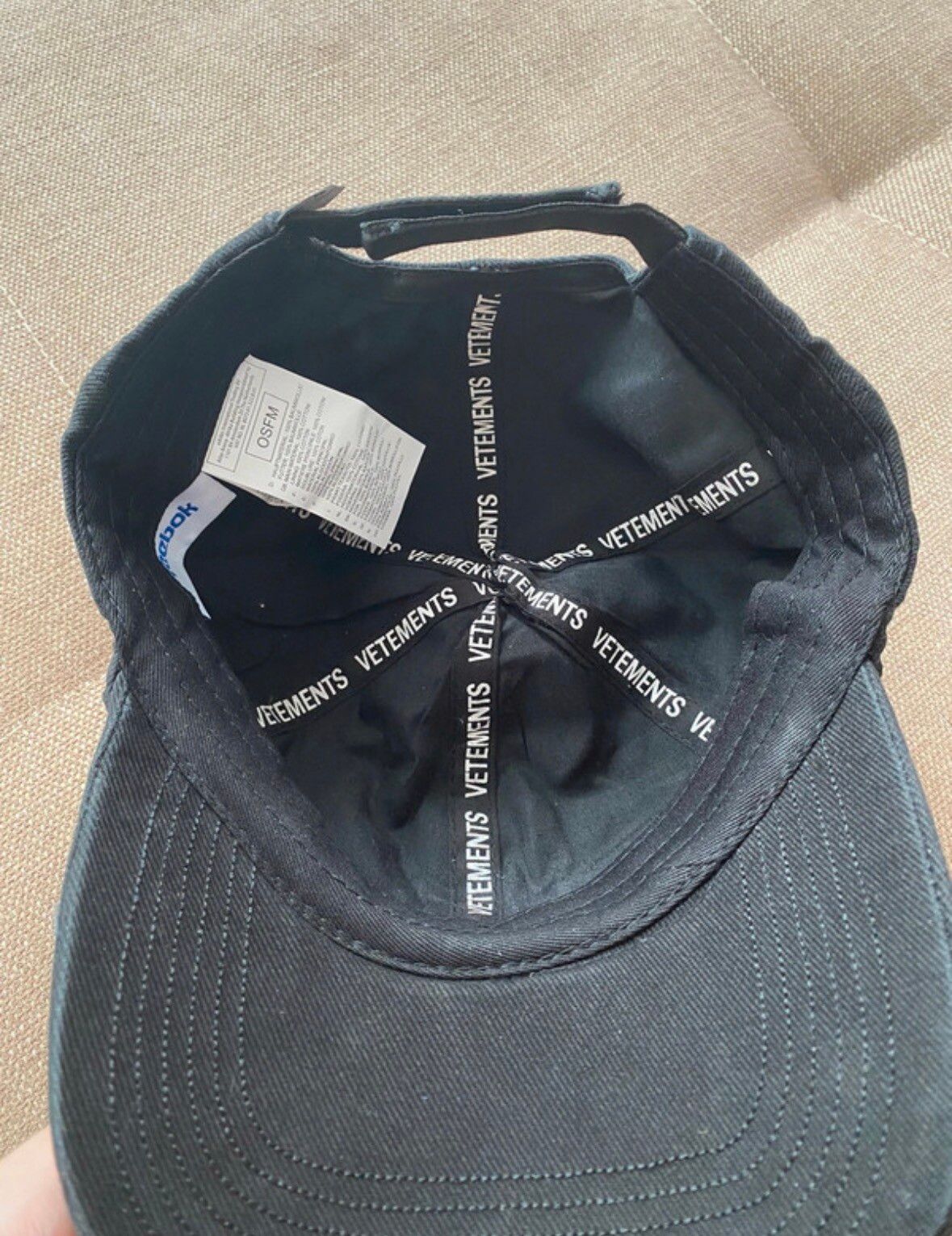 Reebok Vetements x Reebok Flame Cap | badkarma | REVERSIBLE