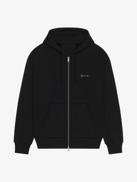 Givenchy ZIPPED HOODIE IN WOOL WITH 4G DETAIL | REVERSIBLE