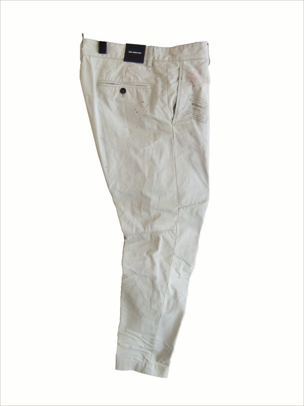 Dsquared2 - D2 STAMPS SEXY CHINO PANTS ロゴ プリント加工チノパンツ