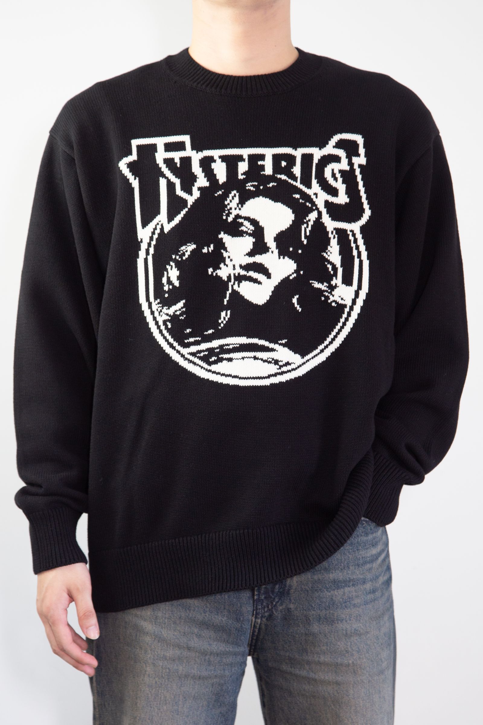 HYSTERIC GLAMOUR - ENDLESS ROCK編込 セーター / ブラック | Tempt