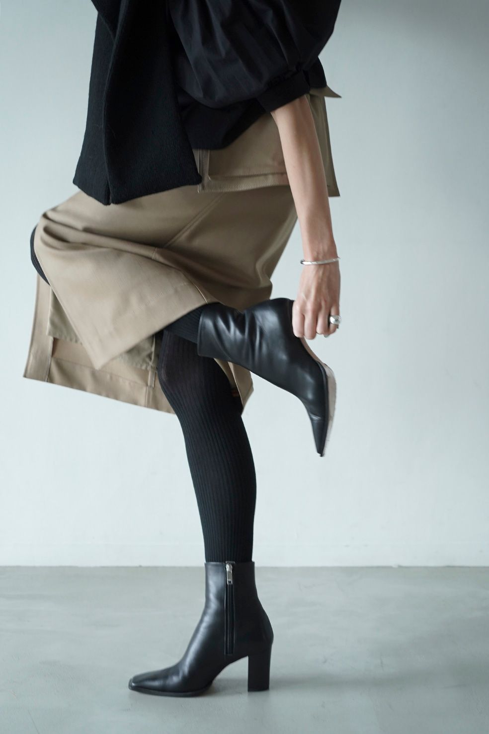 CLANE - スクエア― エッジ ショート ブーツ - SQUARE EDGE SHORT BOOTS