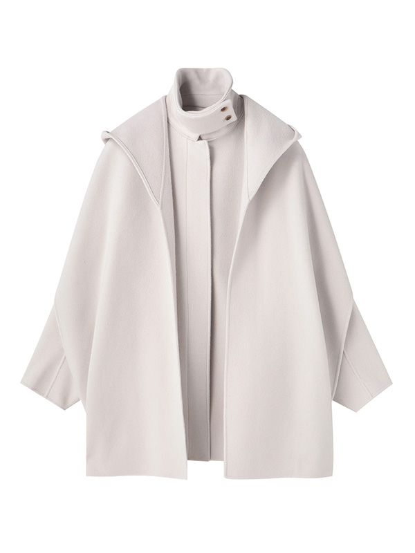 ETRE TOKYO - フーディーストールコクーンコート - GREY | ADDICT WEB SHOP