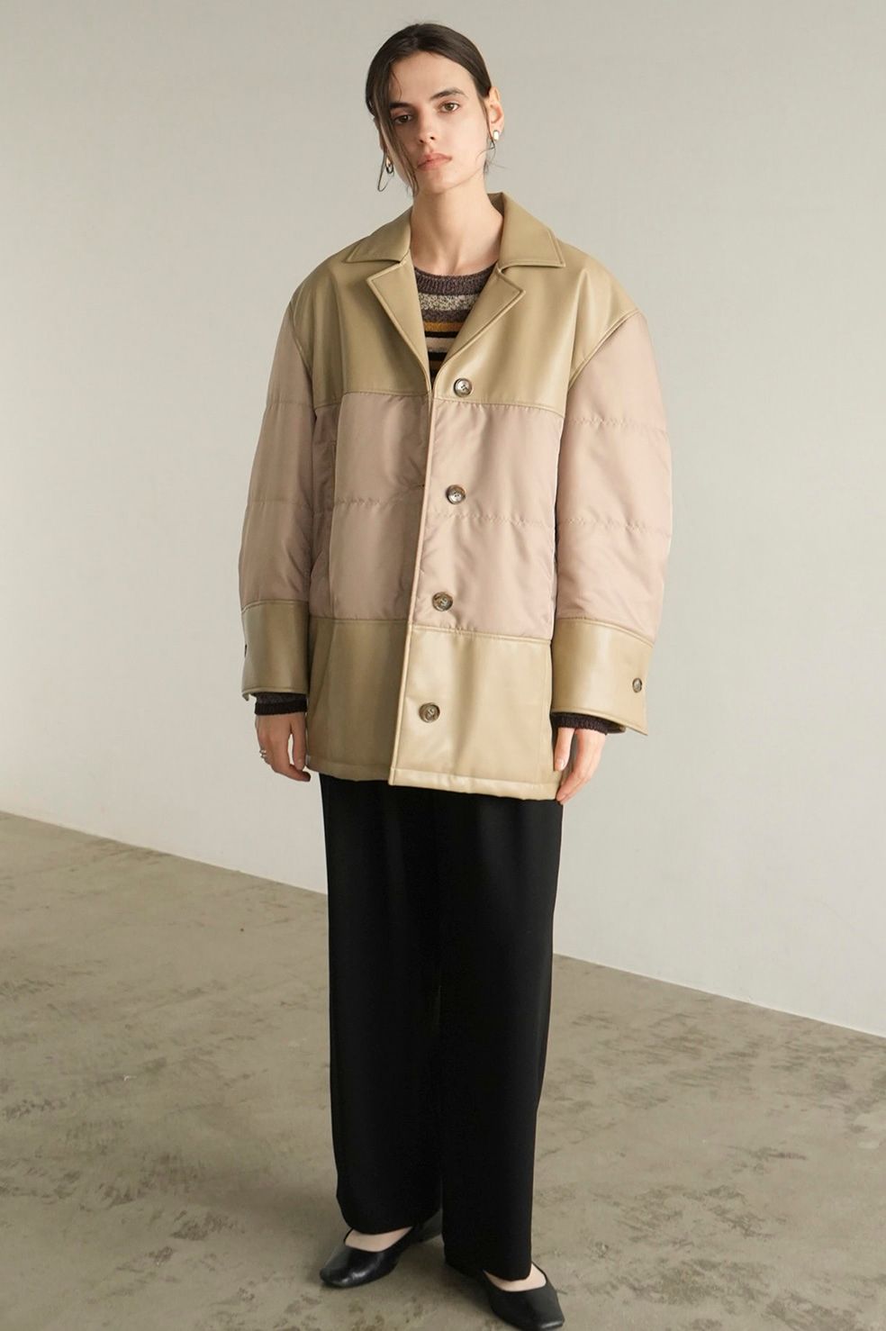 CLANE - ヴィーガンレザー オーバーサイズ ジャケット - LEATHER