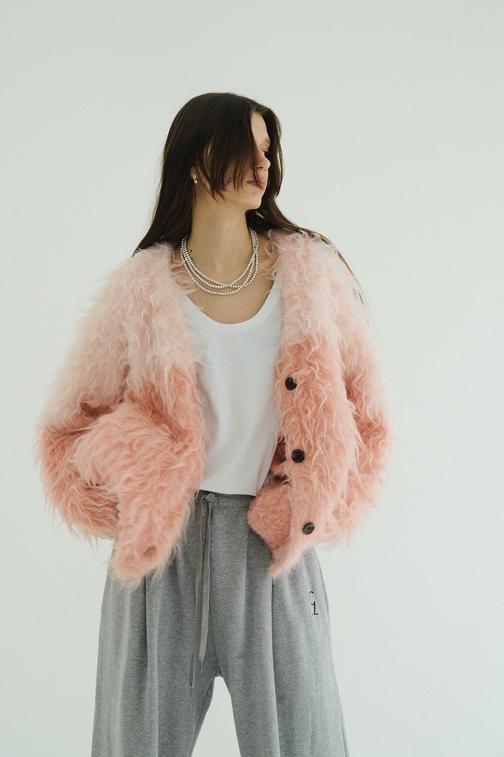 CLANE - シャギーニットカーディガン - BI COLOR SHAGGY KNIT CARDIGAN