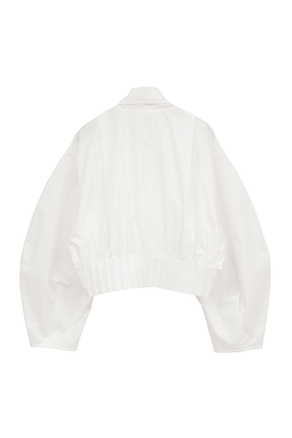 CLANE - リボンジップシャツ - RIBBON ZIP SHIRTS - WHITE | ADDICT