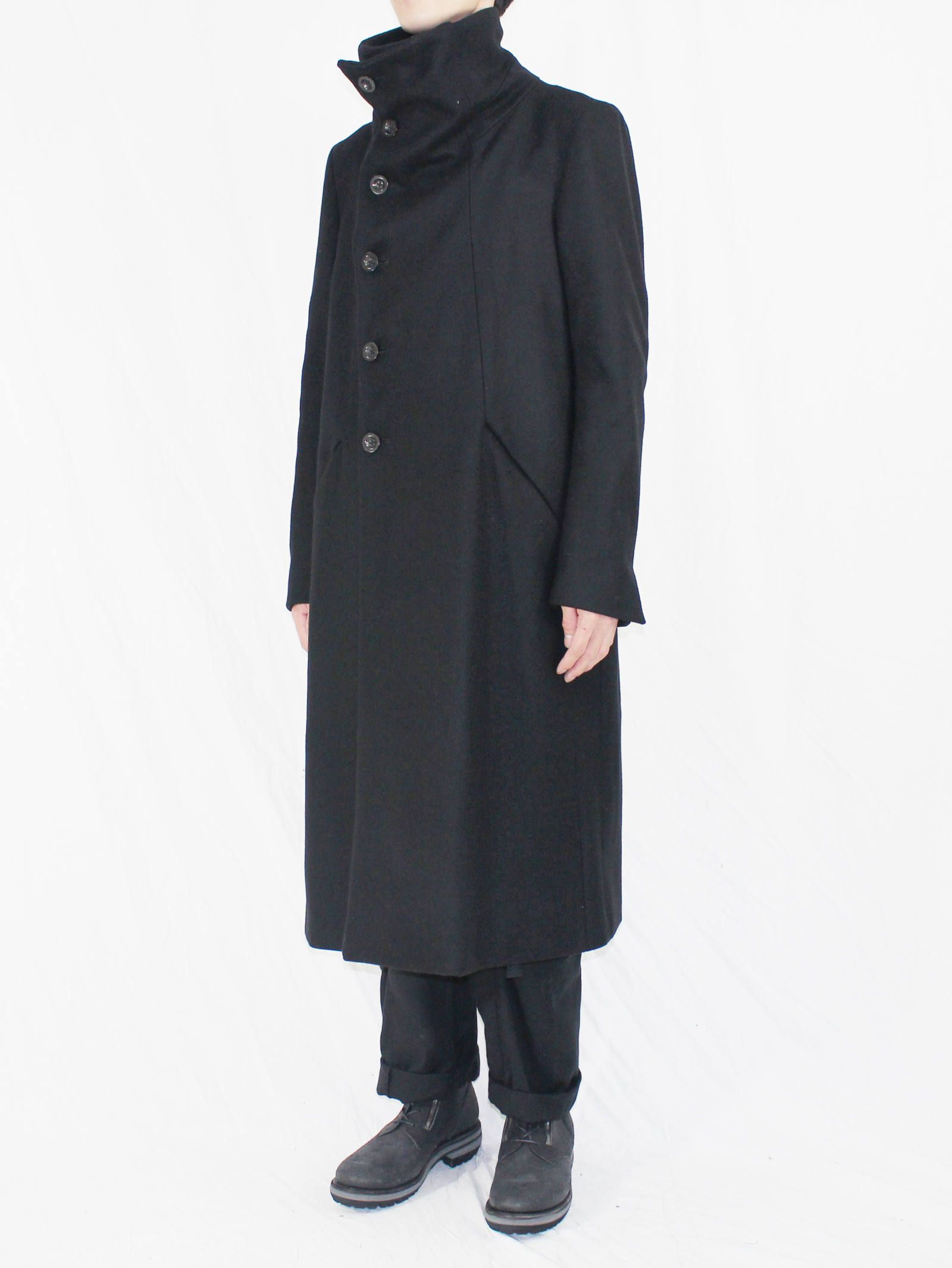 The Viridi-anne - ハイネックメルトンコートロング - Melton High