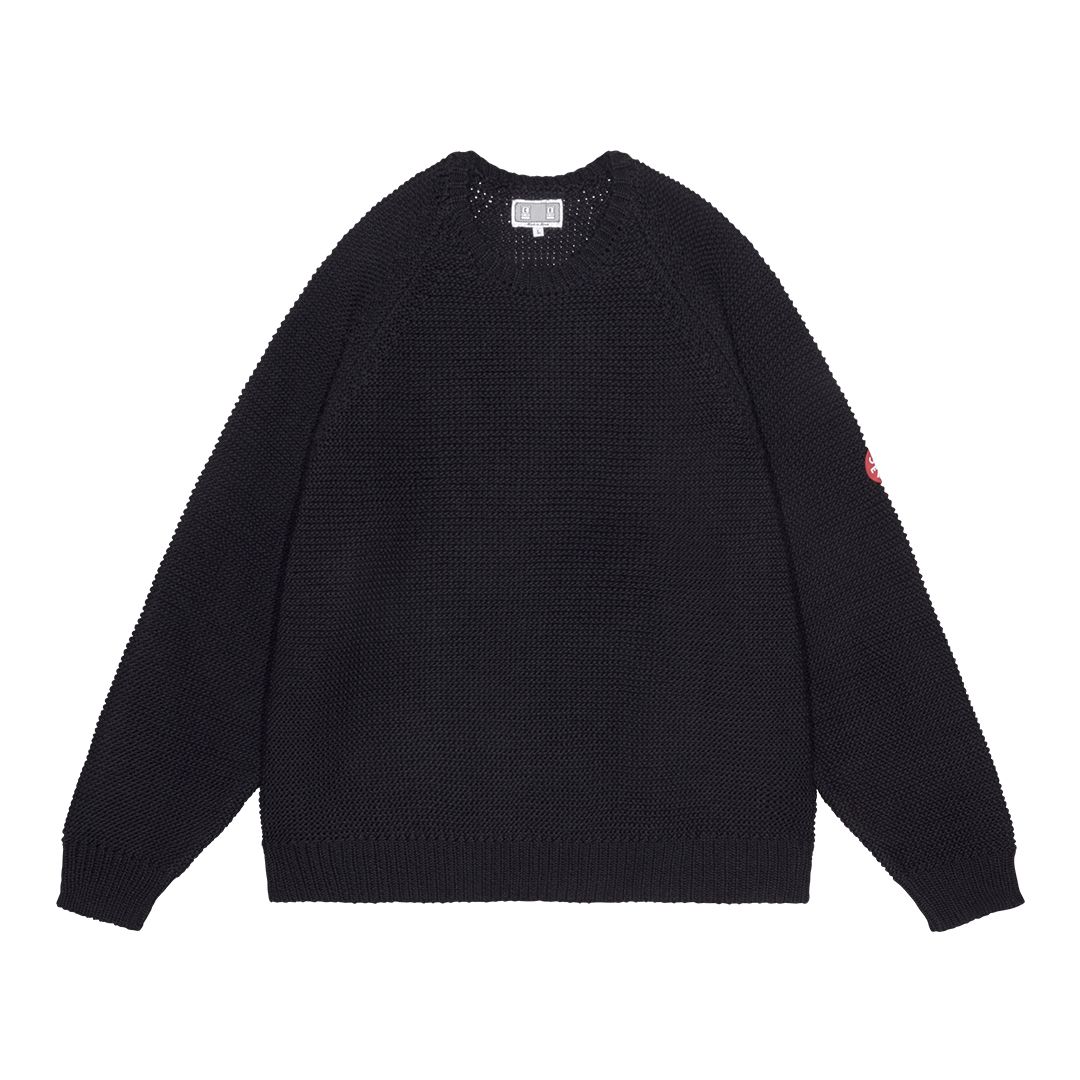 C.E - Raglan Sleeve Cotton Knit Black | ALTERFATE