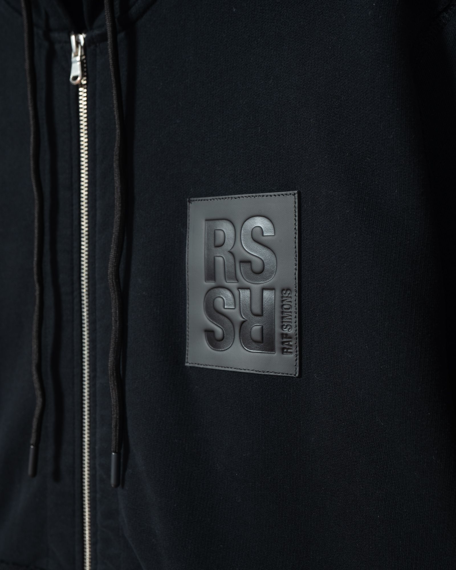 RAF SIMONS - Zipped hoodie with RS hand signs on sleeves | ALTERFATE