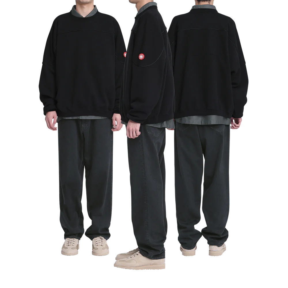C.E - Cotton Track Crew Neck Black | ALTERFATE