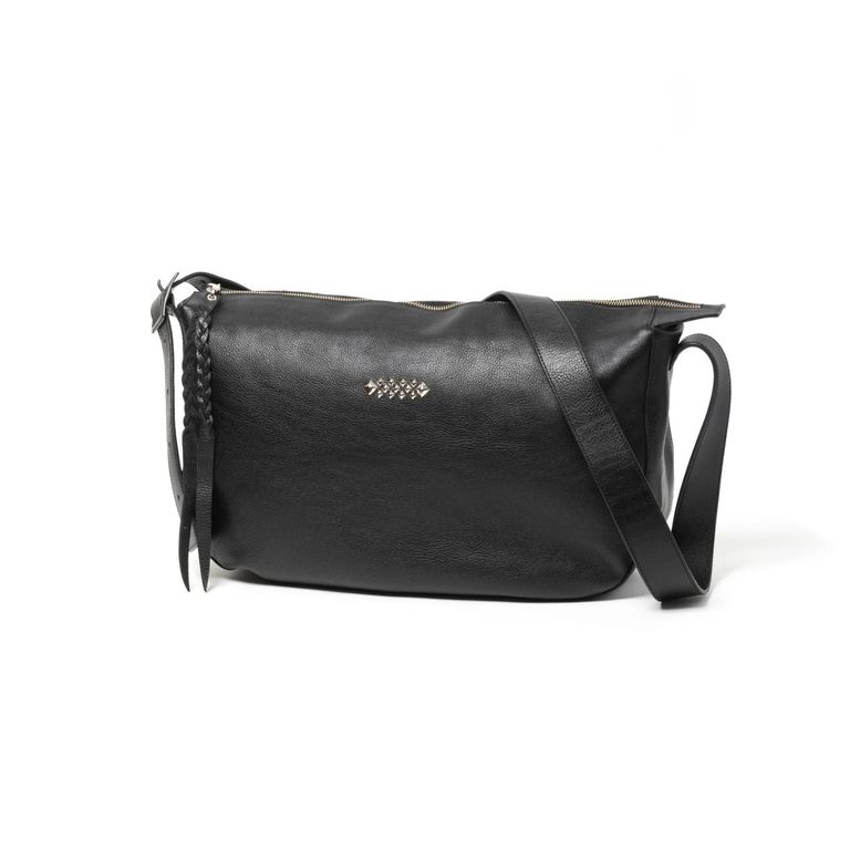 CALEE - STUDS LEATHER SHOULDER BAG ＜LARGE＞ (BLACK) / スタッズ