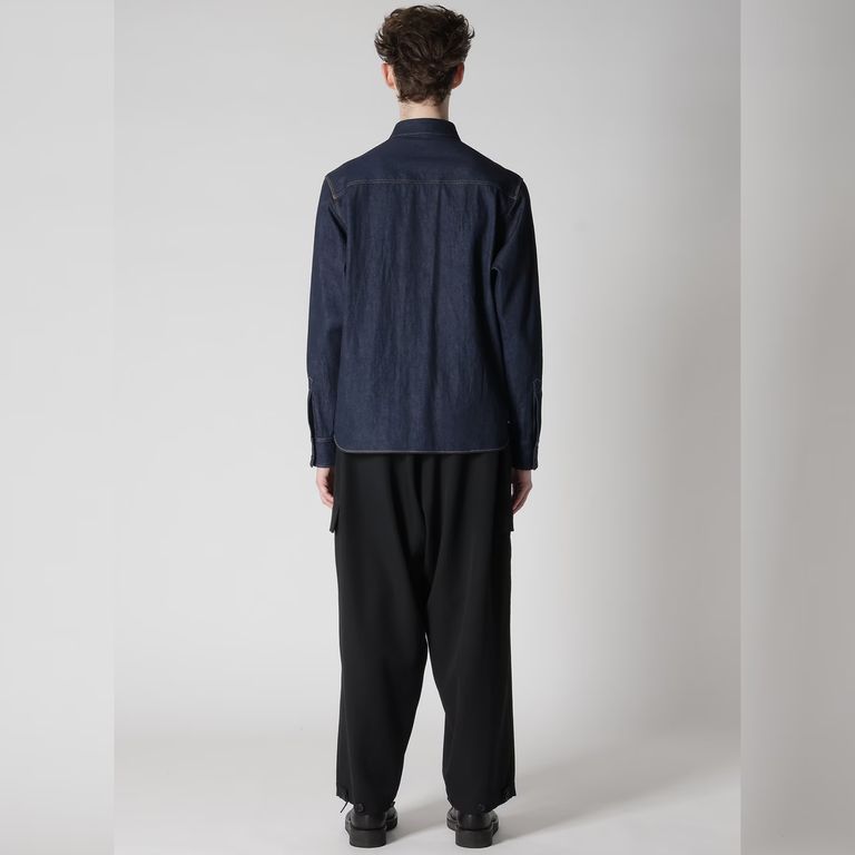 yohji yamamoto - 8OZ DENIM DOUBLE FRON SHIRT （INDIGO） / デニム