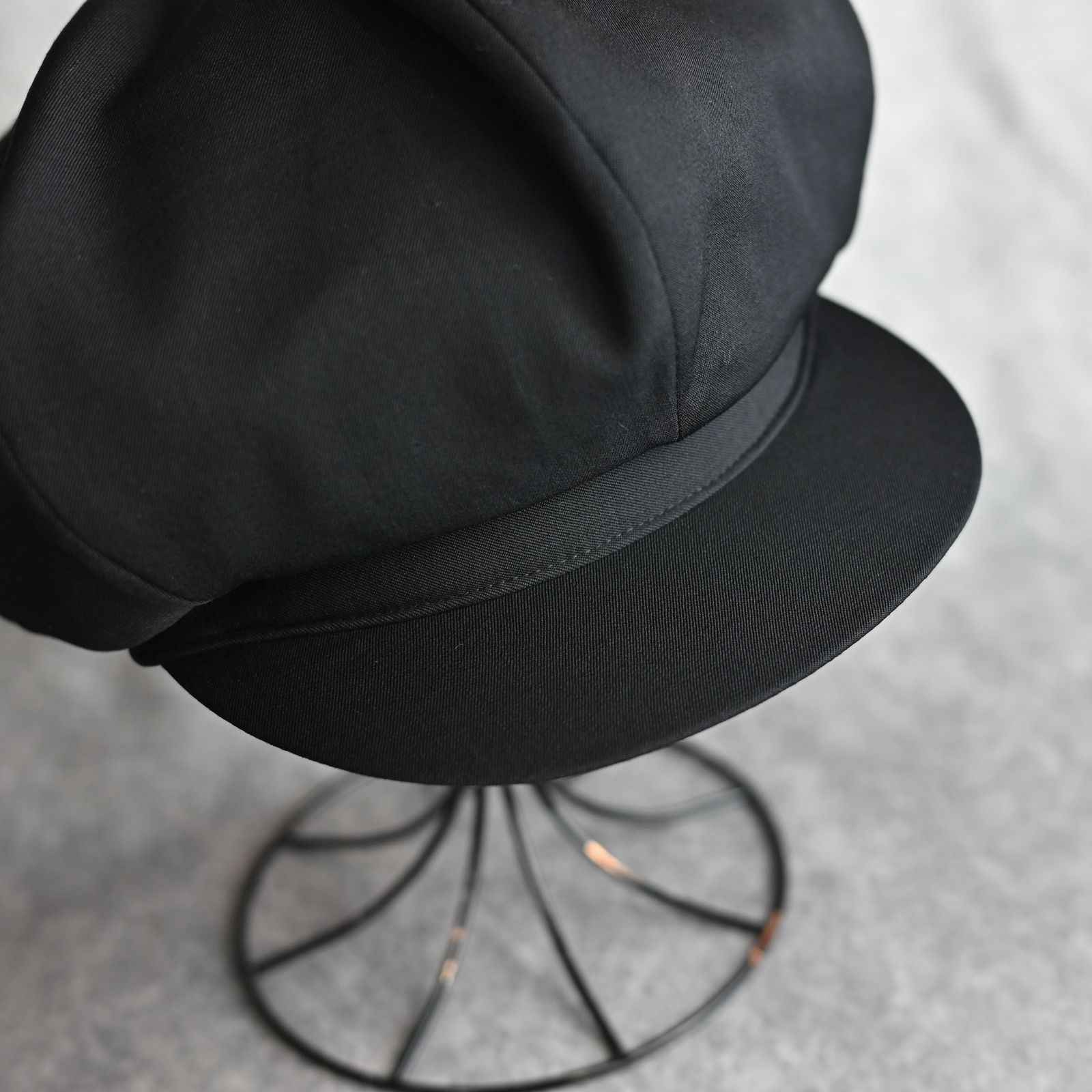 yohji yamamoto - WOOL GABARDINE CASQUETTE （BLACK） / キャスケット