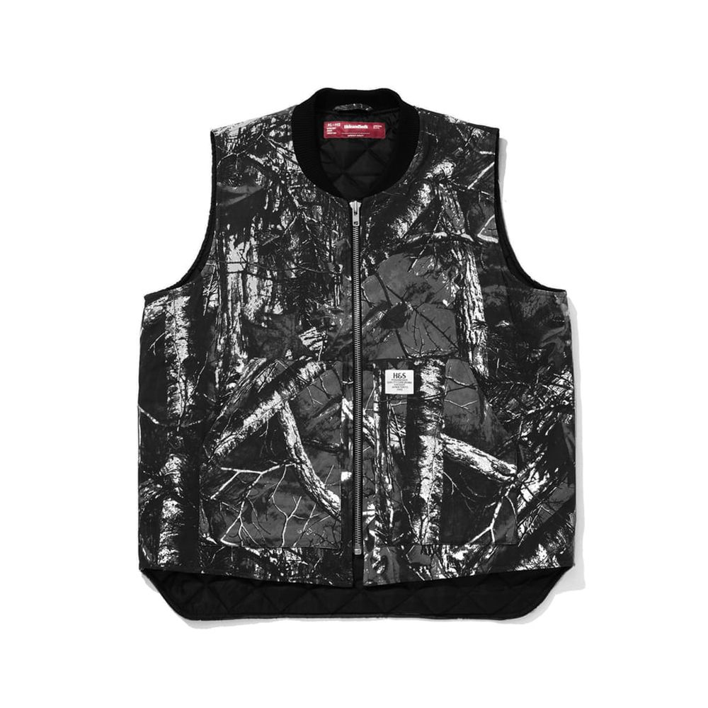 HideandSeek - Camo Zip Work Vest - BLK Camo / ワークベスト / HJ