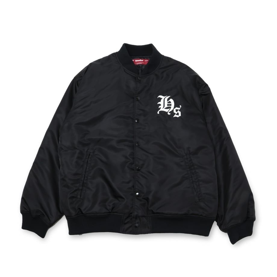 HideandSeek - Nylon Varsity Jacket(24aw) - BLK / ナイロン バー