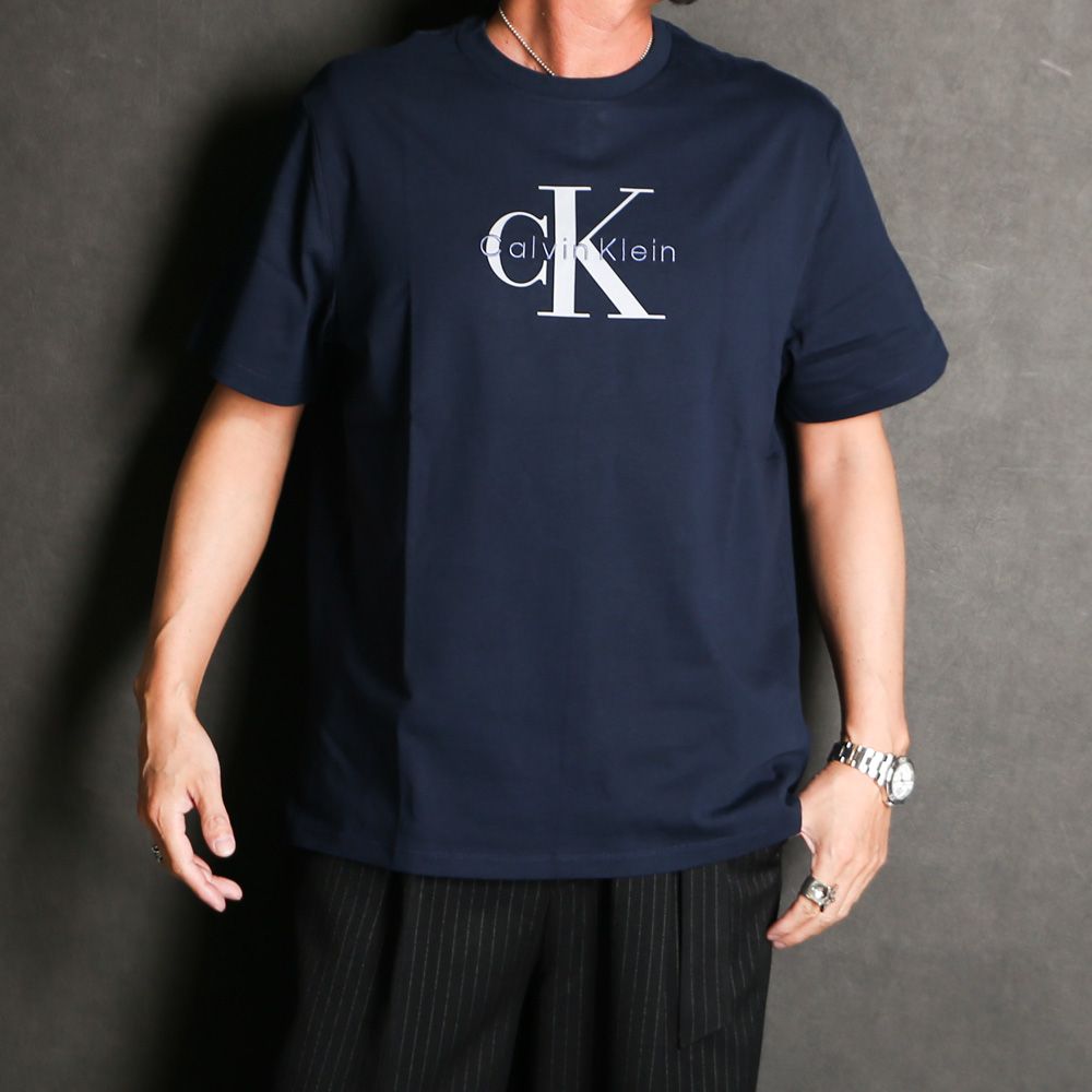 Calvin Klein Jeans - SS HERO MONOLOGO TEE - NAVY/ Tシャツ