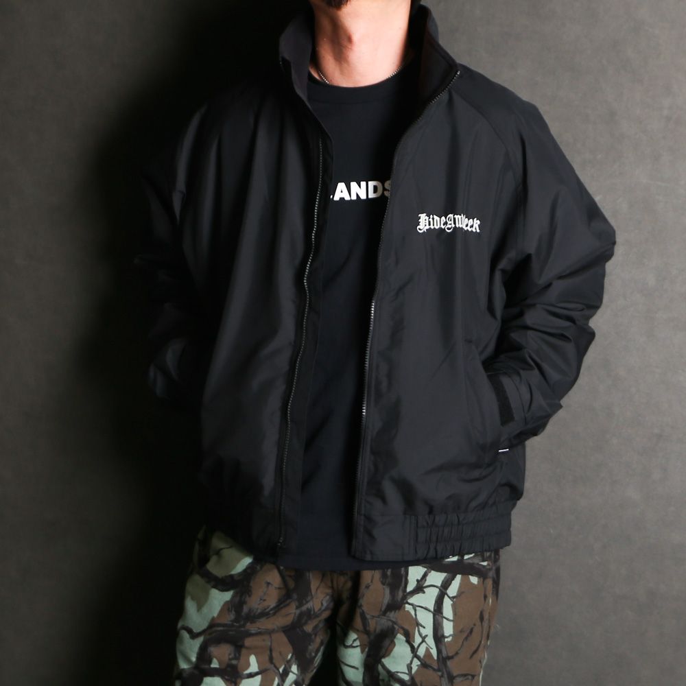 HideandSeek - Nylon Zip Jacket(24aw) - BLK × WHT / ナイロン ジップ