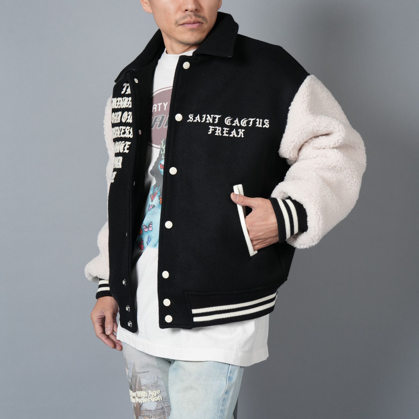 ずっと真夜中でいいのに。 VARSITY JACKET(Navy) Lサイズ バーシティ