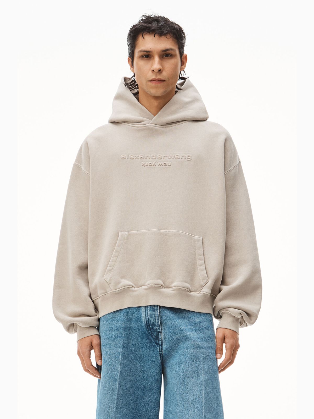 alexander wang - 【アウトレット】 SWEATSHIRT HOODIE WITH EMBOSSED