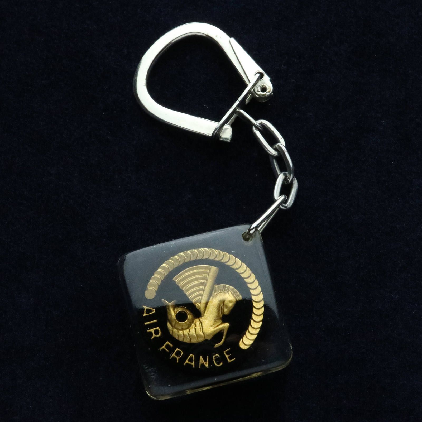 Air France エールフランス 海馬ロゴ ブルボンキーホルダー | corne/コルネ