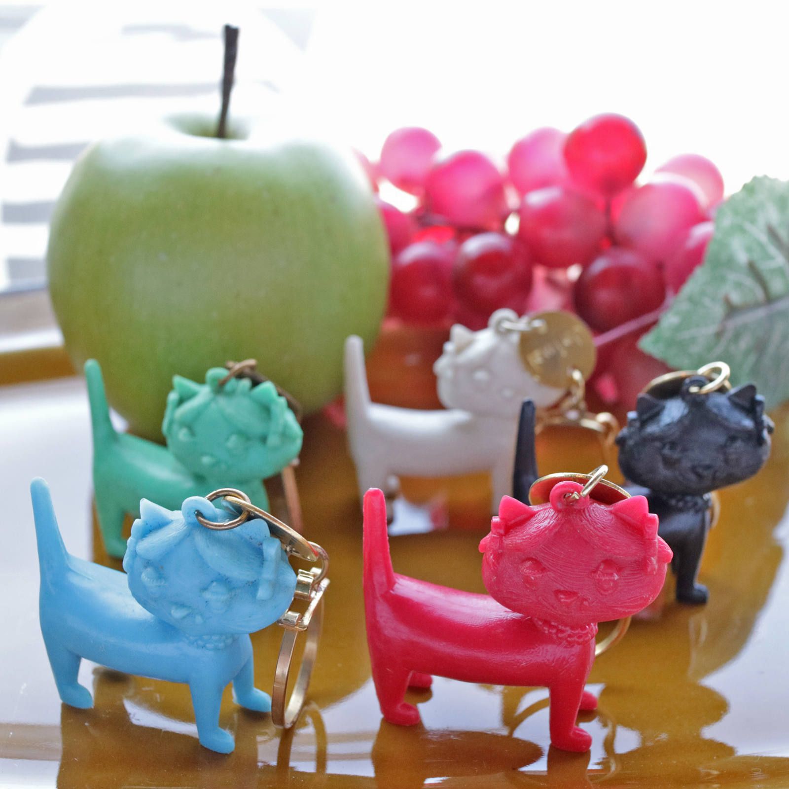 Unimel ユニメル 猫 フレンチキーホルダー/ブラック | corne/コルネ