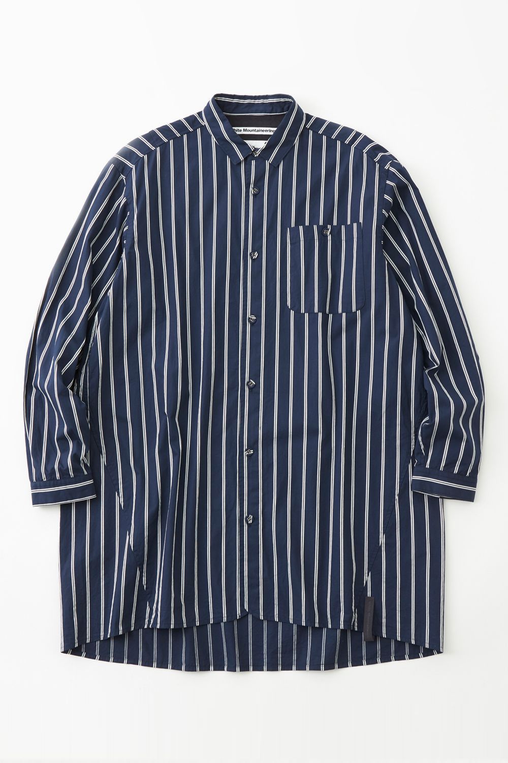 White Mountaineering - STRIPE LONG SHIRT / Aライン ストライプ