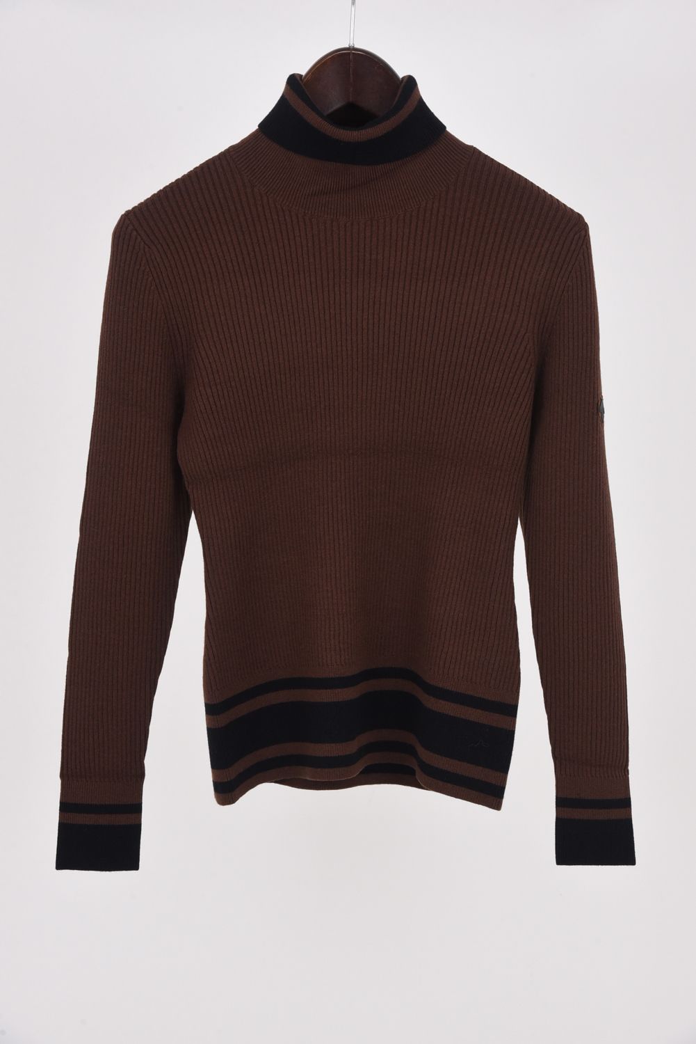 DESCENTE GOLF - 【レディース】 配色ライン リブ編みハイネックニット