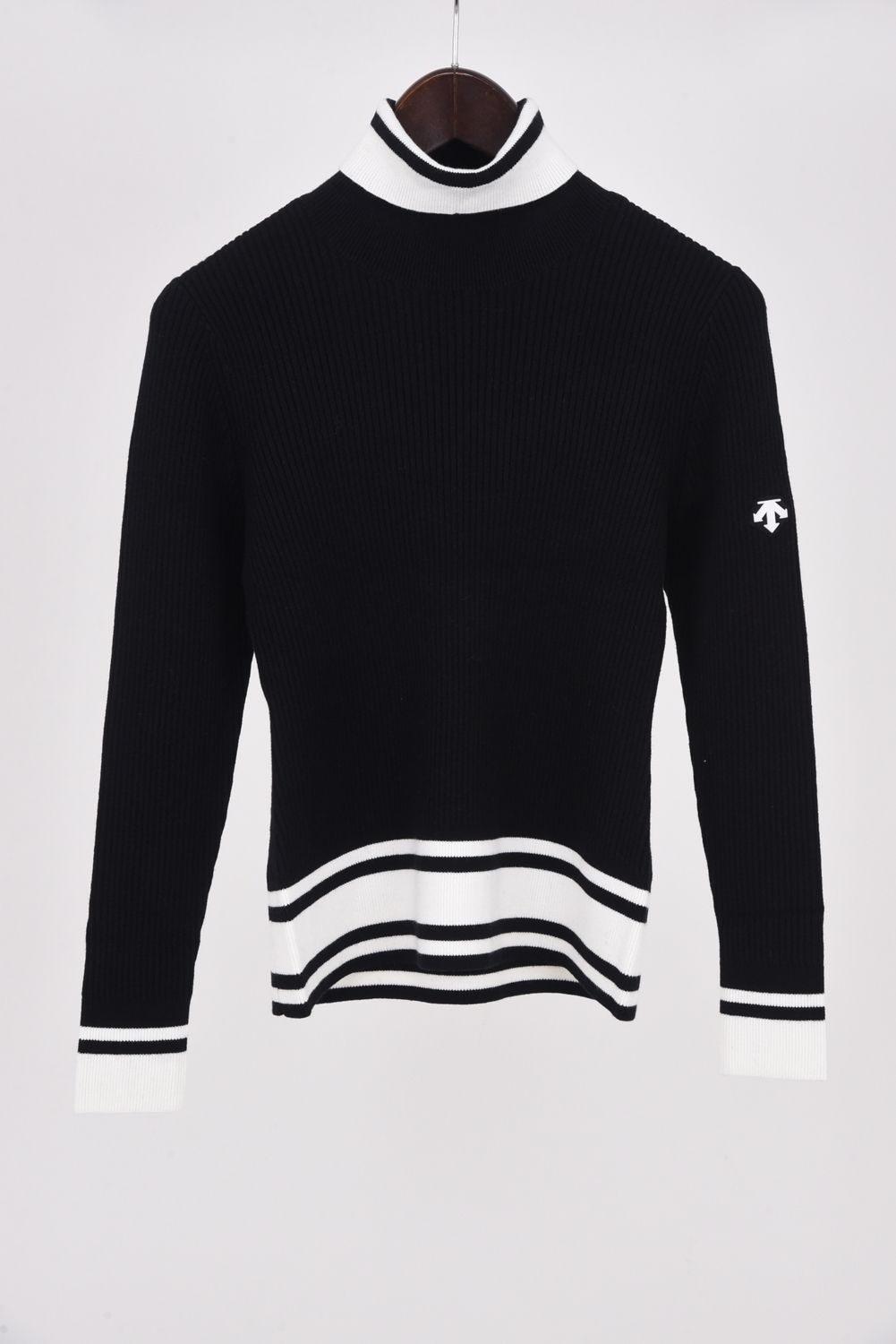 DESCENTE GOLF - 【レディース】 配色ライン リブ編みハイネックニット