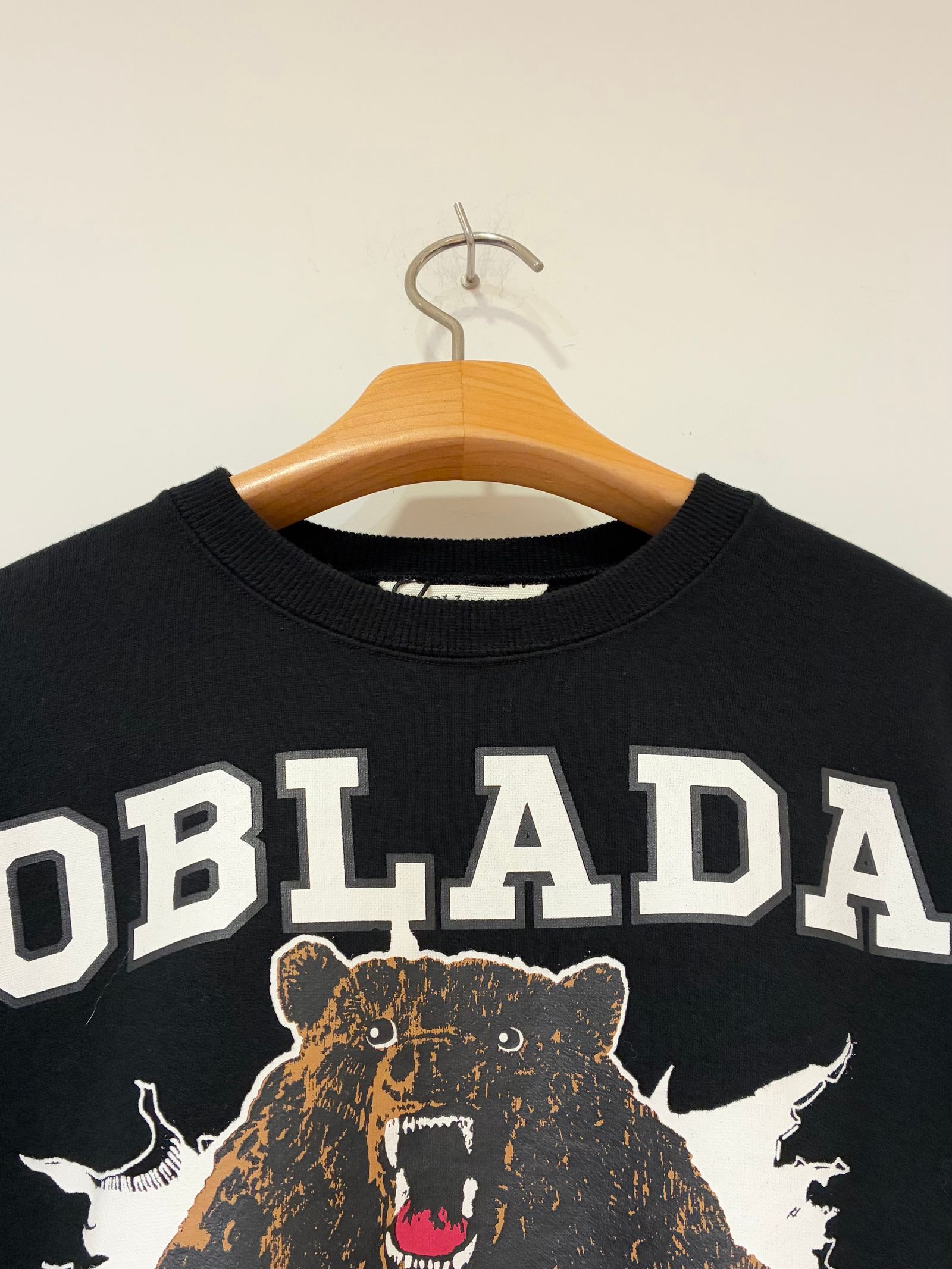 oblada - BEARS SWEAT / 熊プリントスウェット / ブラック | HALLOW's