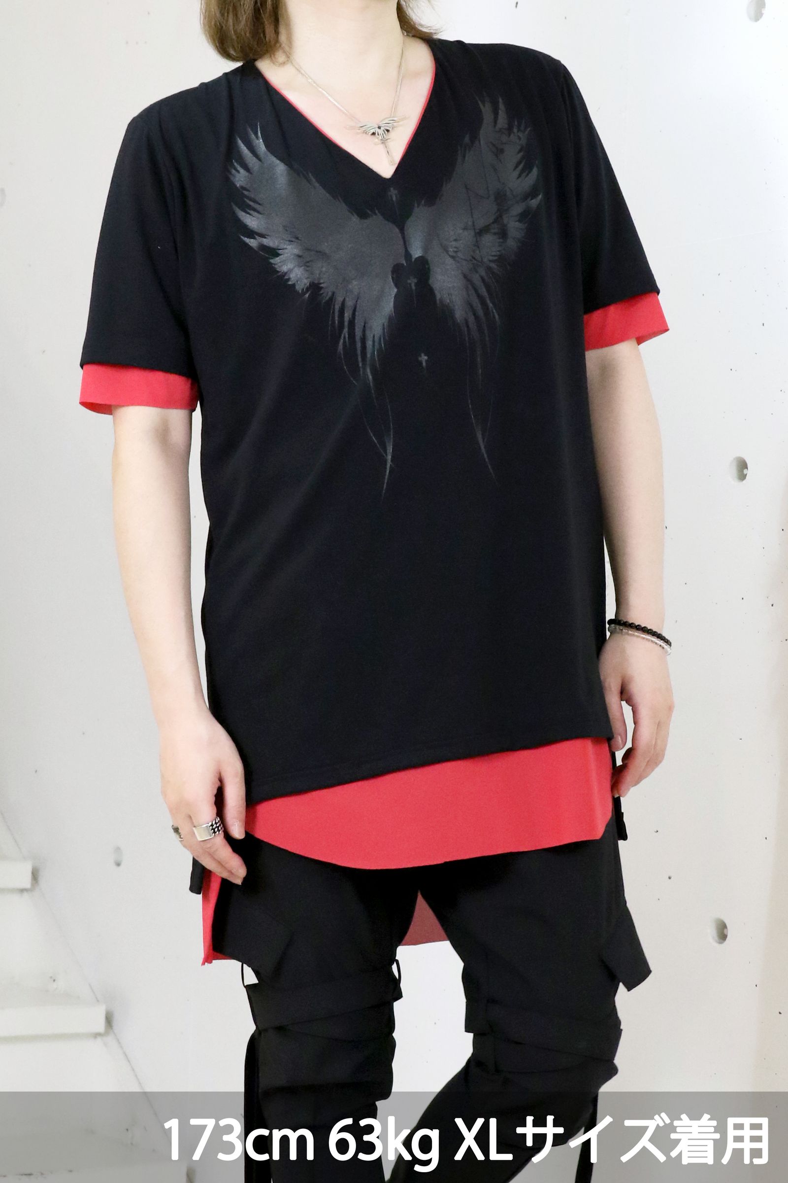 kiryuyrik - Layered V-Neck T-Shirt / レイヤード Vネック Tシャツ
