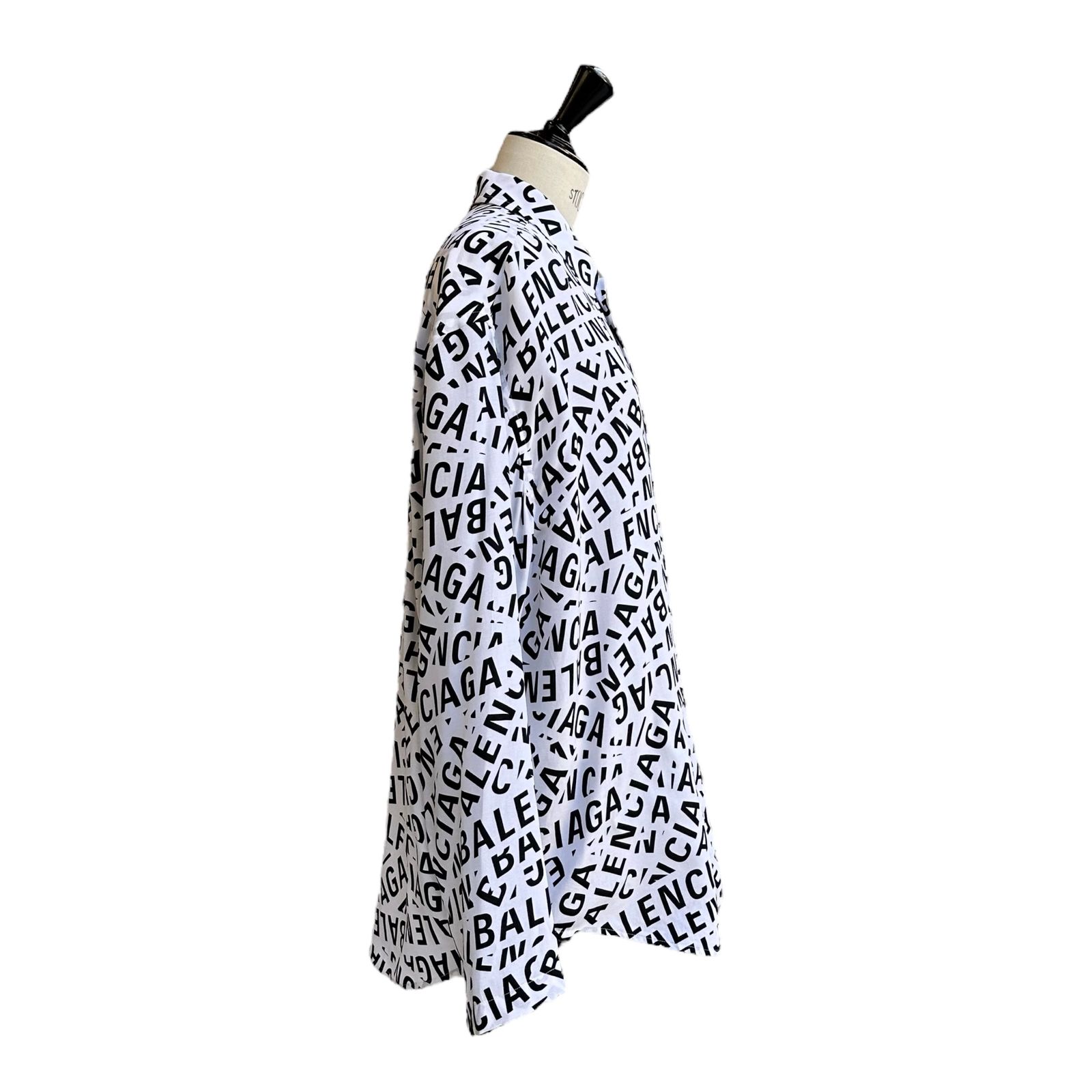 BALENCIAGA - オールオーバー・パターン ロゴプリント シャツ / シャツ