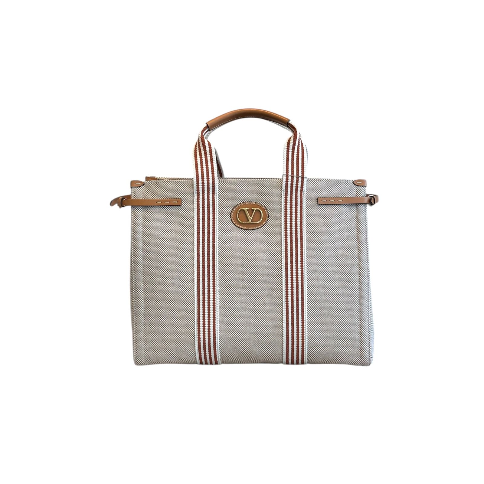 VALENTINO - キャンバス トートバッグ ラージ / ナチュラル / 2025ss