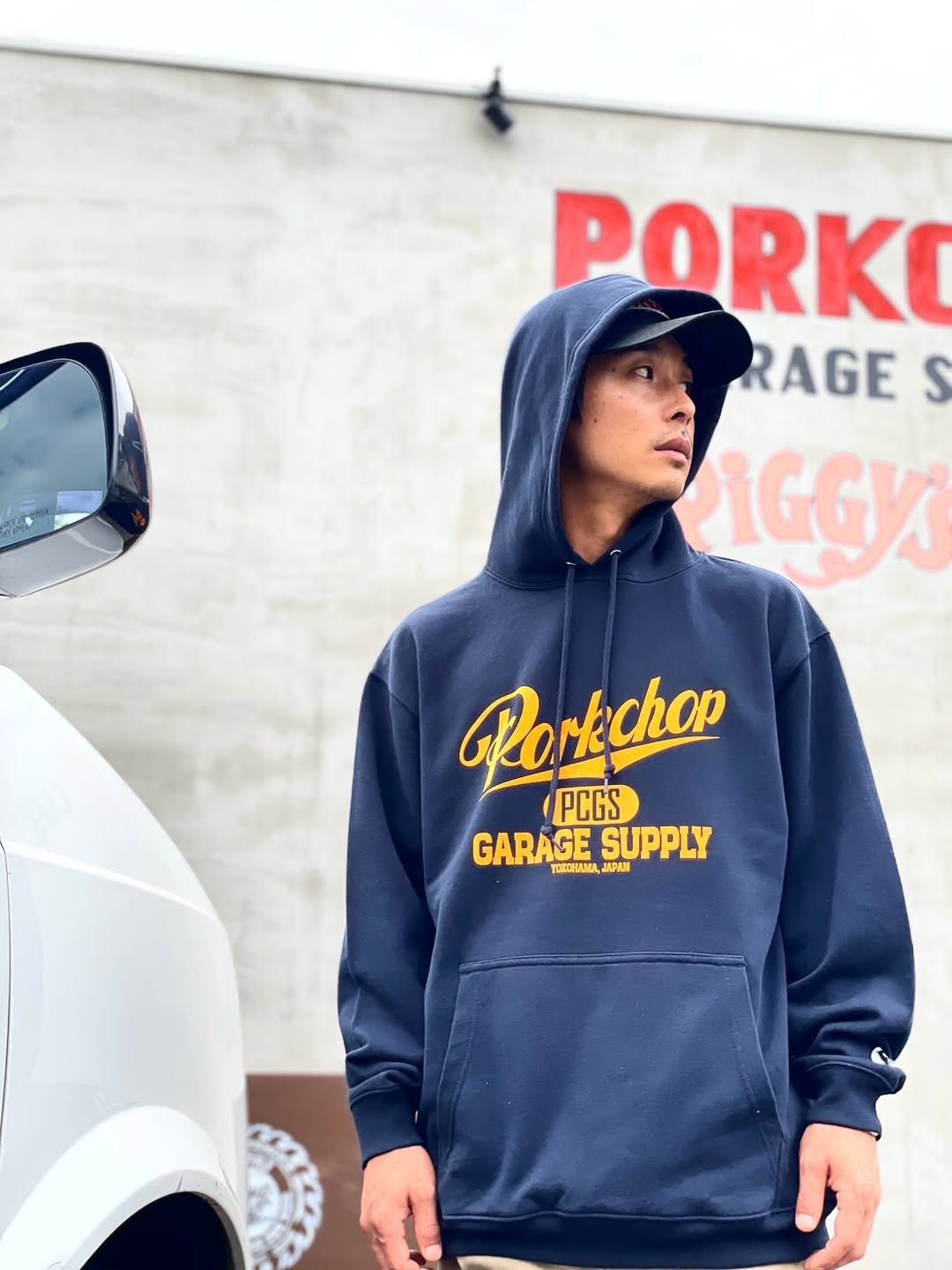 Pork Chop Garage Supply スウェット ネイビー ポークチョップ PORKCHO