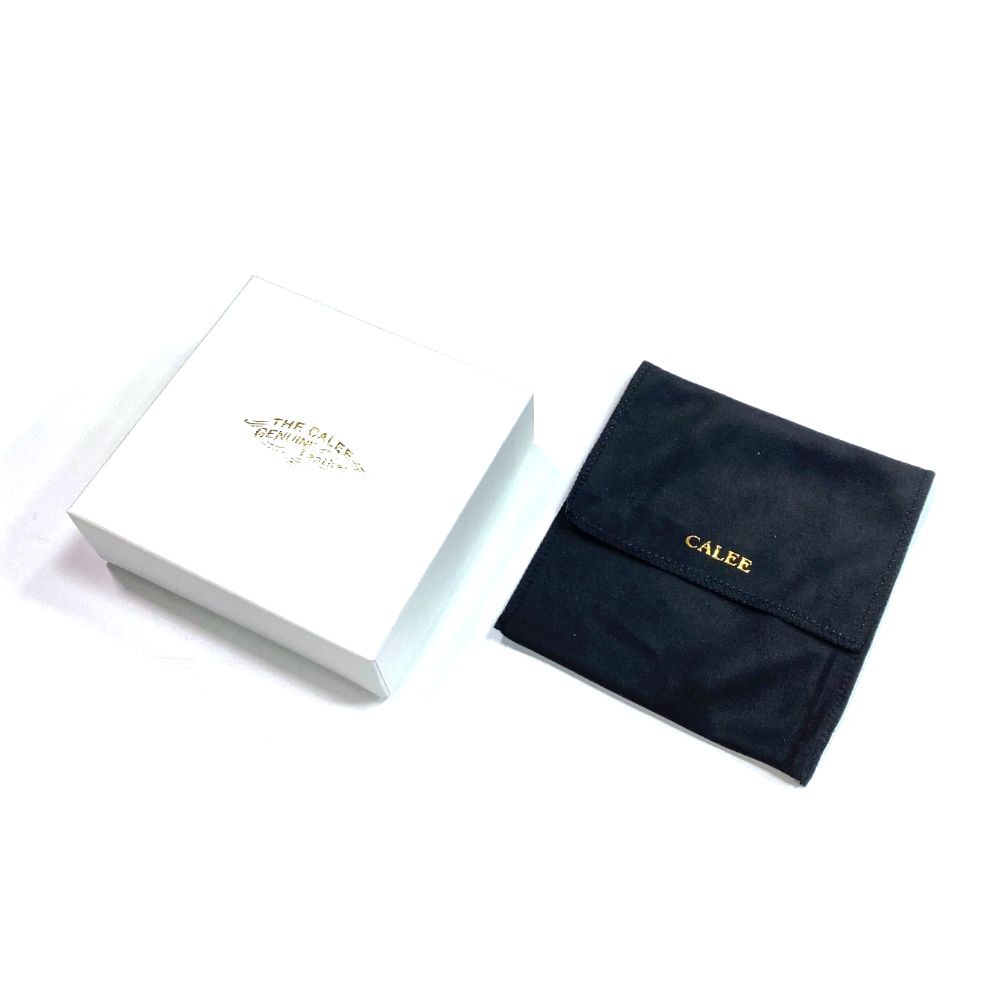 CALEE - 【ラスト1点】SILVER STAR CONCHO LEATHER KEY RING (BLACK