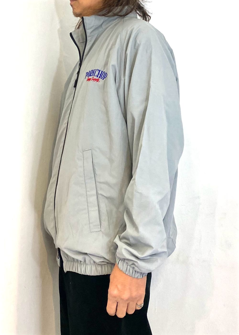 PORKCHOP GARAGE SUPPLY - PORK BACK NYLON JKT (GRAY) / ポークバック