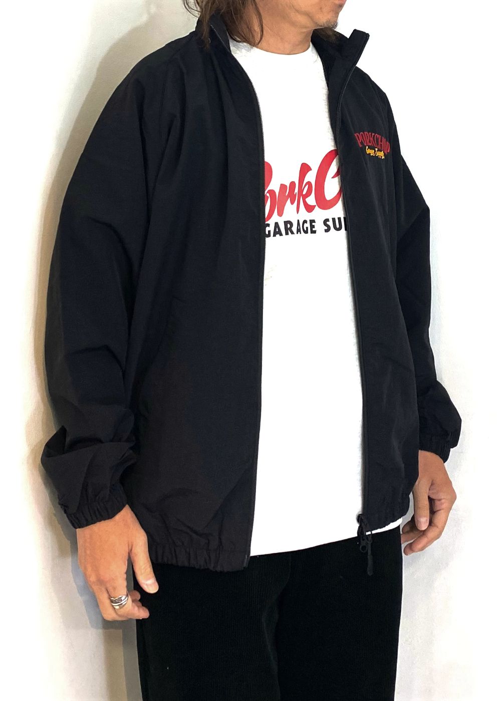 PORKCHOP GARAGE SUPPLY - PORK BACK NYLON JKT (BLACK) / ポーク