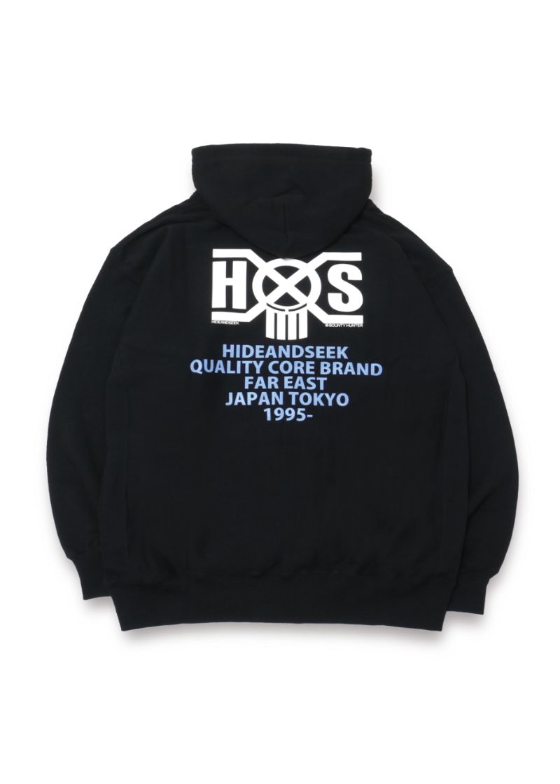 HIDE AND SEEK - HS×BH HOODED SWEAT SHIRT (WHITE) / バウンティー