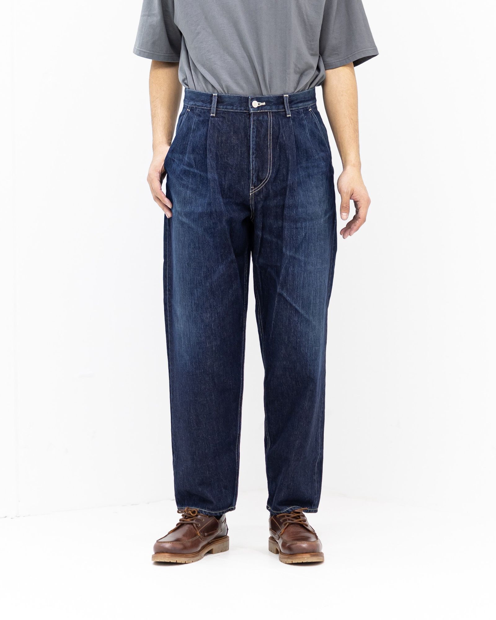 Graphpaper - グラフペーパー Selvage Denim Two Tuck Tapered Pants
