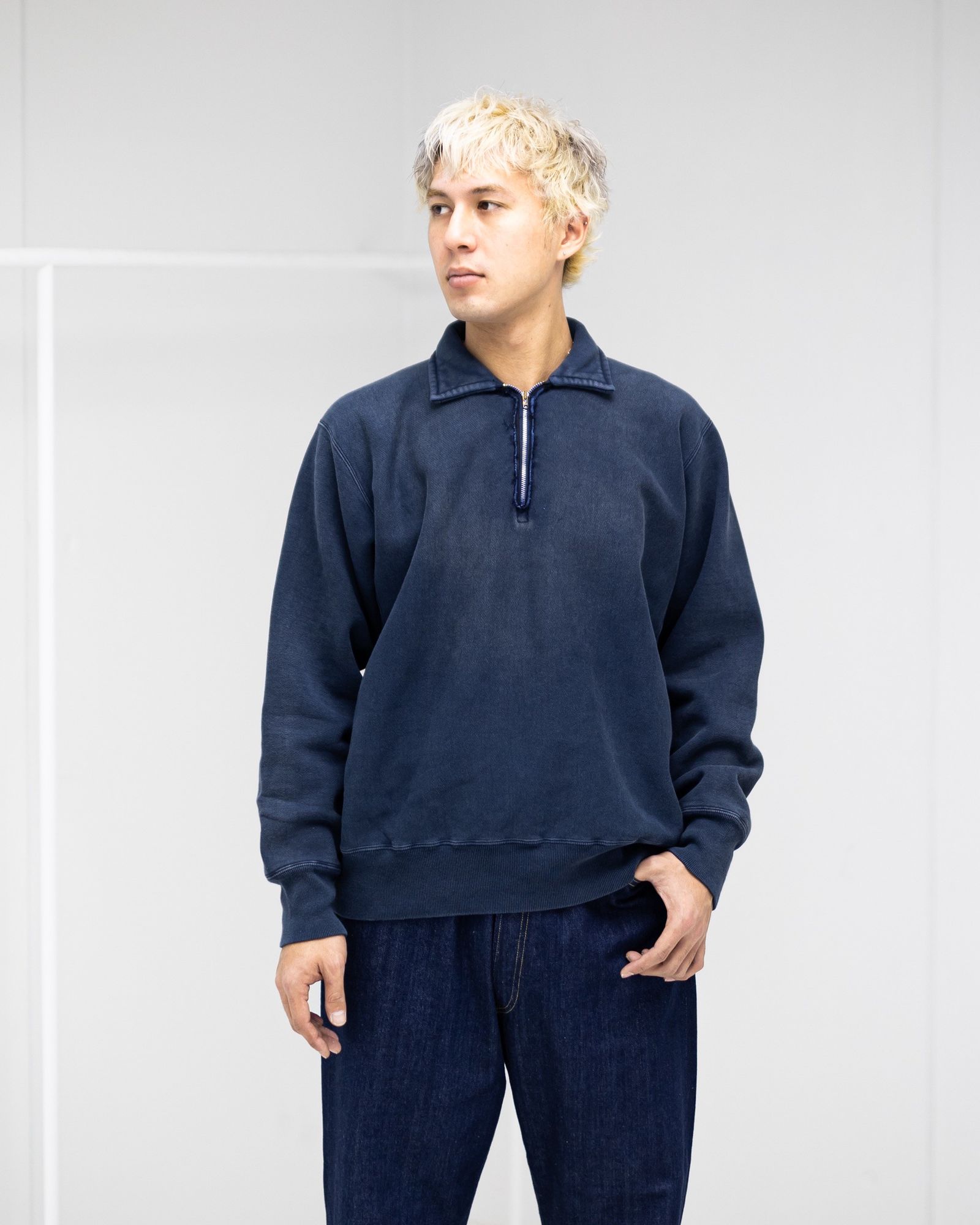 A.PRESSE - アプレッセ 2026 STYLE1 Vintage Half Zip Sweatshirt