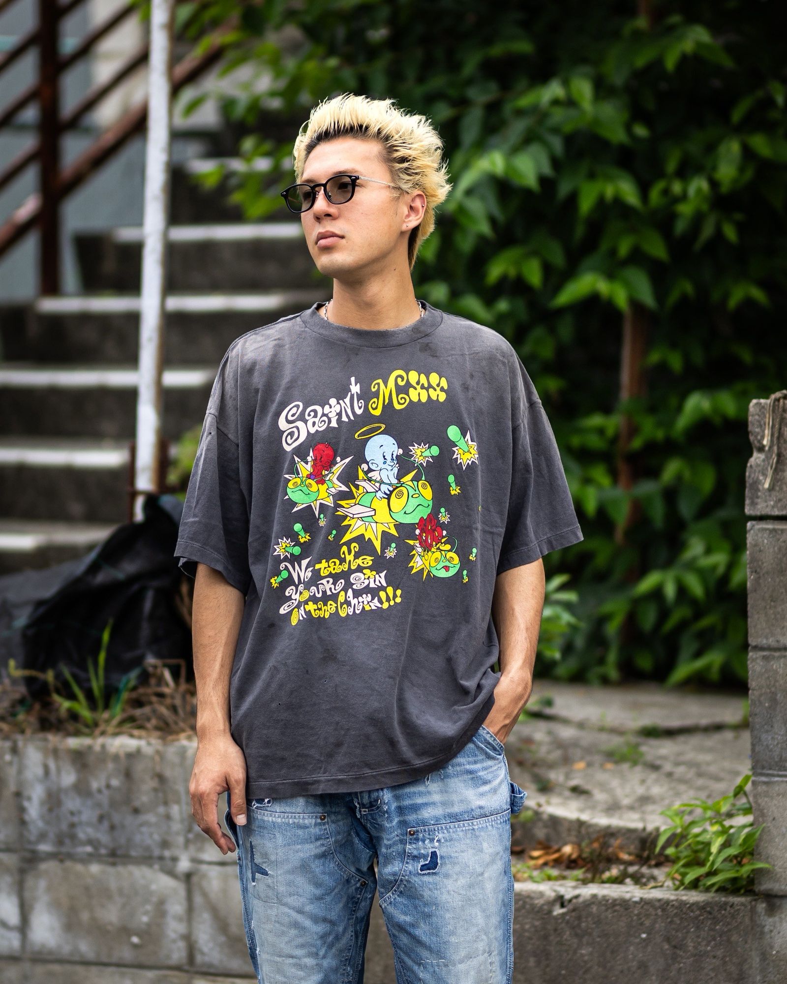 SAINT M×××××× - セントマイケル Tシャツ SAINT MX6 TEE(SM-HR8-0000